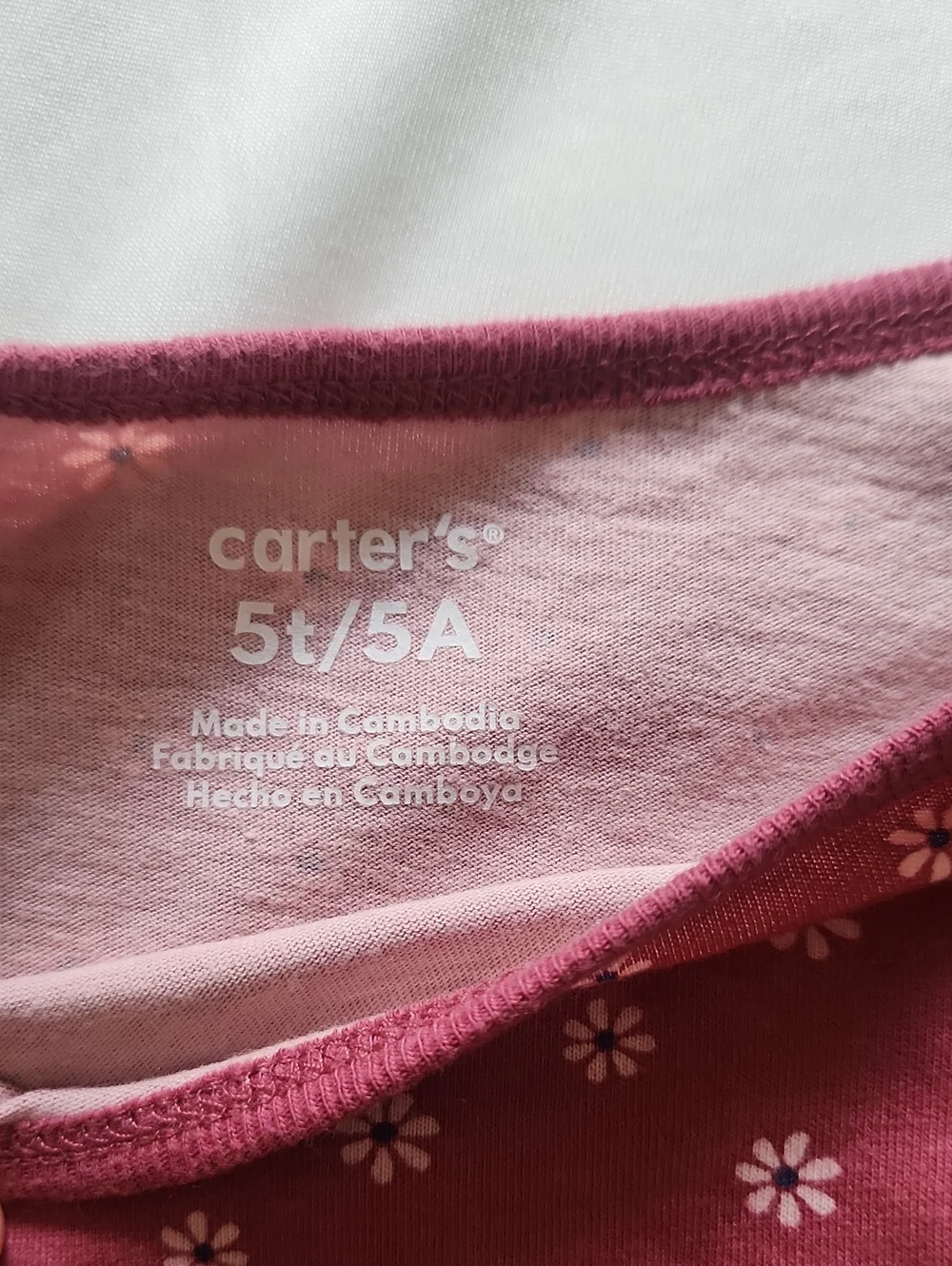 Carter's Pink & Mauve Long-Sleeve Floral and Heart Tee Set